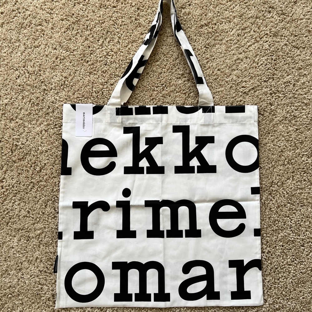 NWT - MARIMEKKO Cotton Tote Bag Pieni Unikko shopping bag